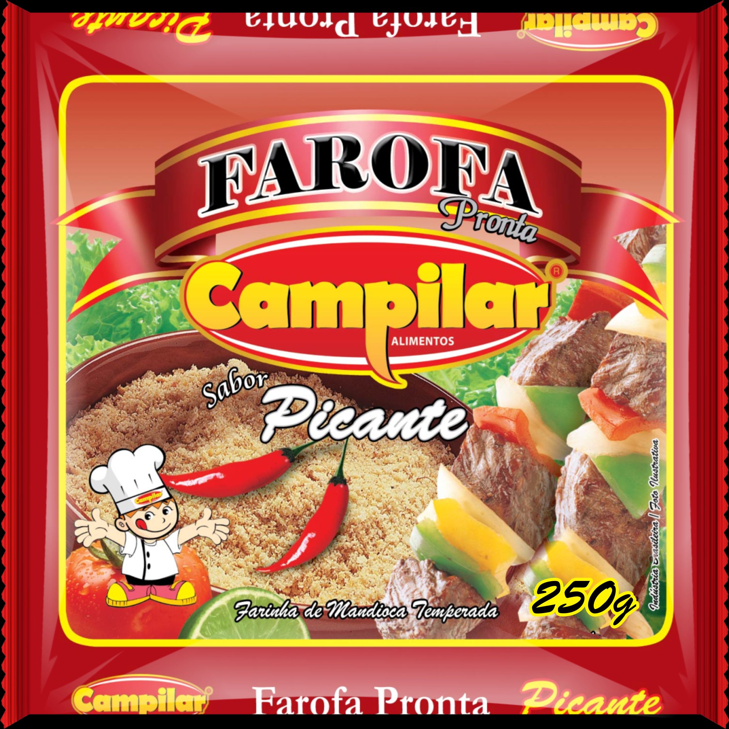 FAROFA DE MANDIOCA PICANTE CAMPILAR 250G