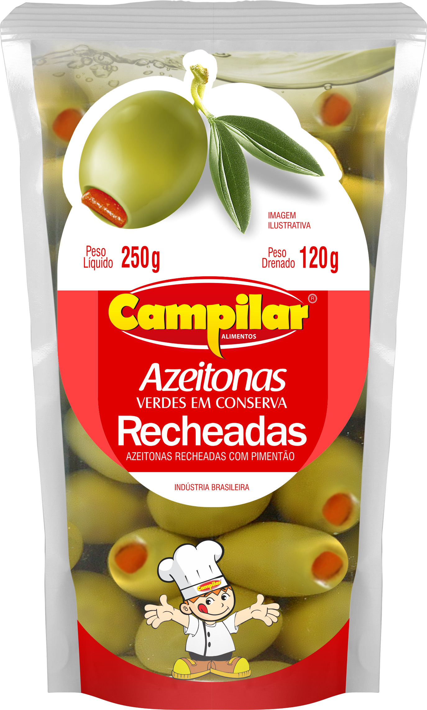 AZEITONAS RECHEADAS POUCH CAMPILAR 120G