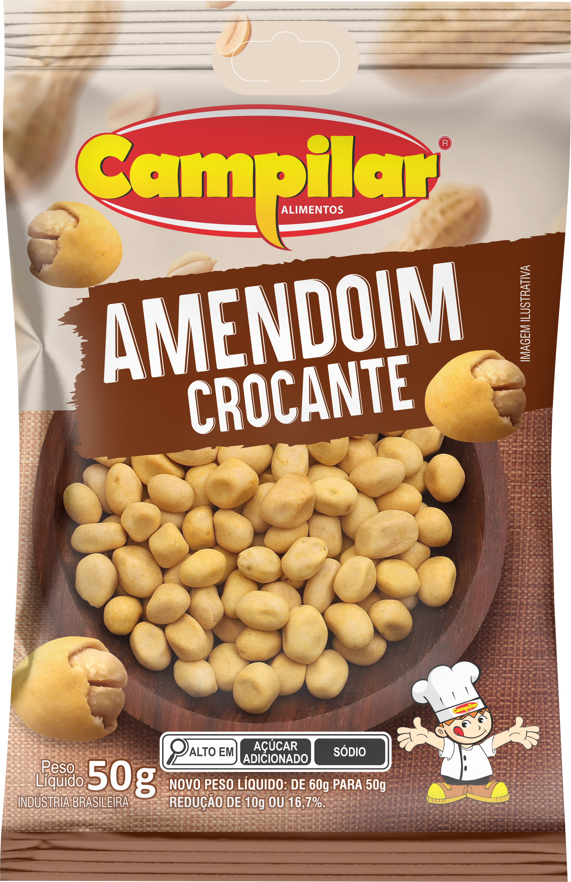 AMENDOIM CROCANTE CAMPILAR 50G