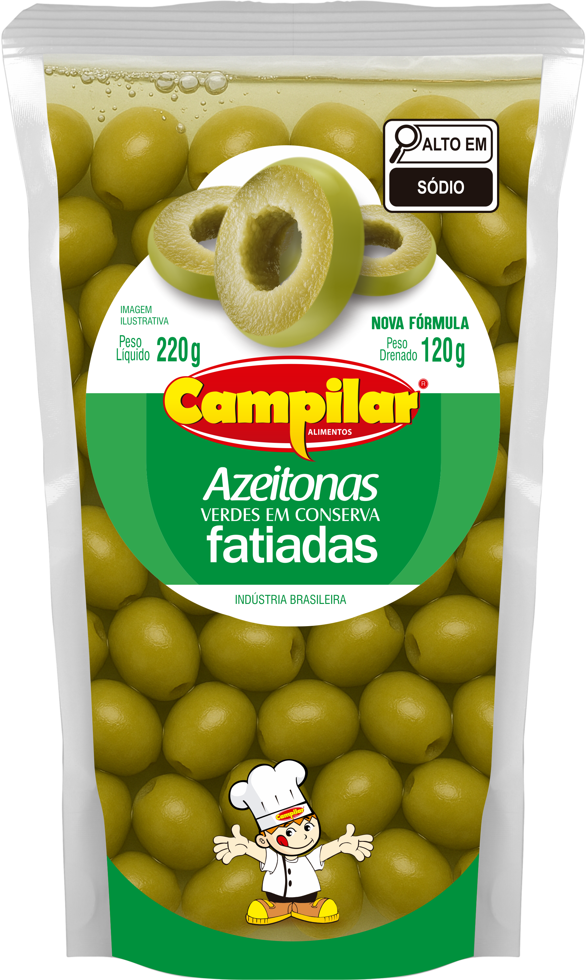 AZEITONA FATIADA POUCH CAMPILAR 120G