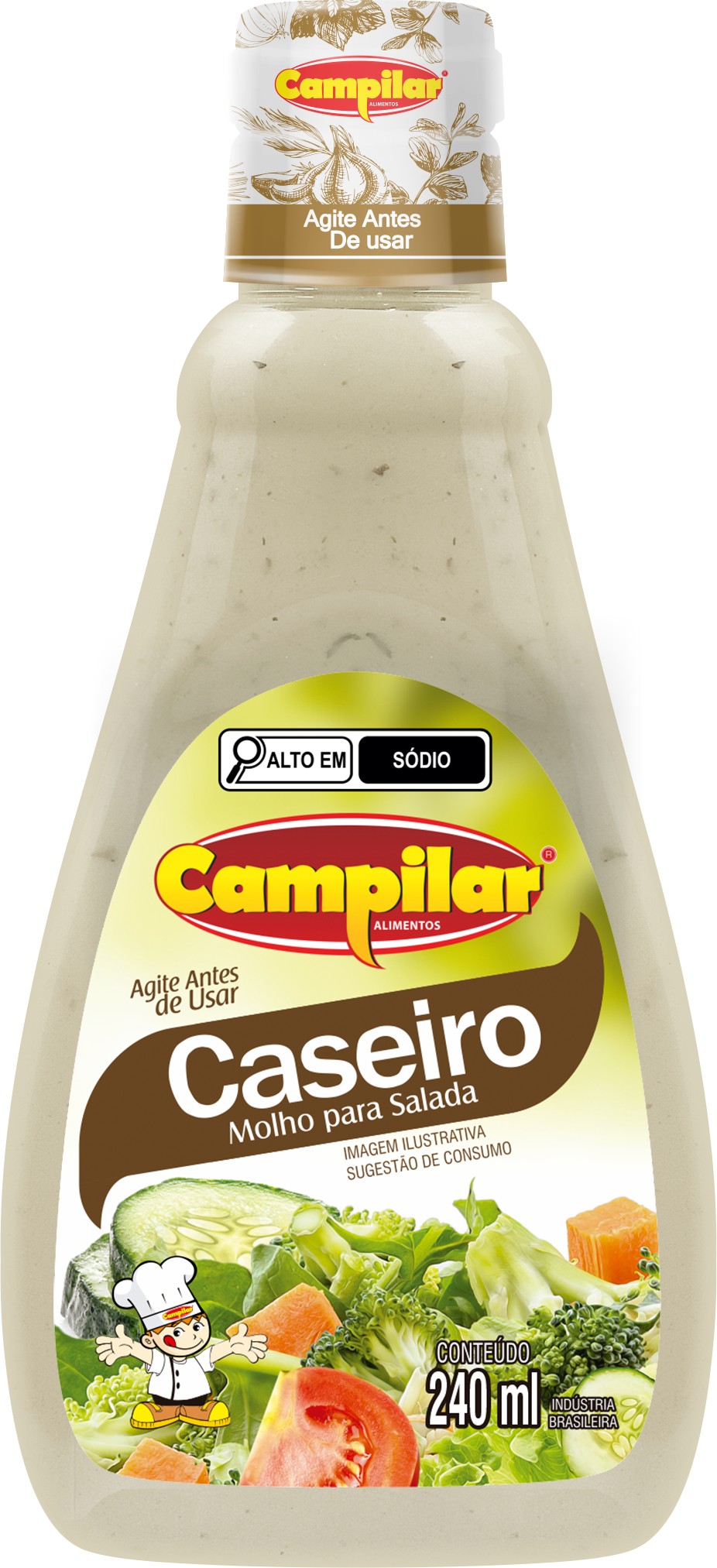 MOLHO SALADA CASEIRO CAMPILAR 240ML