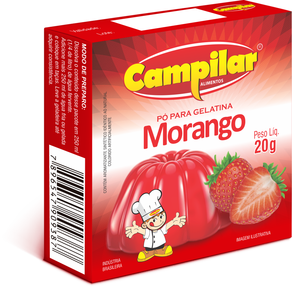 GELATINA MORANGO CAMPILAR 20G