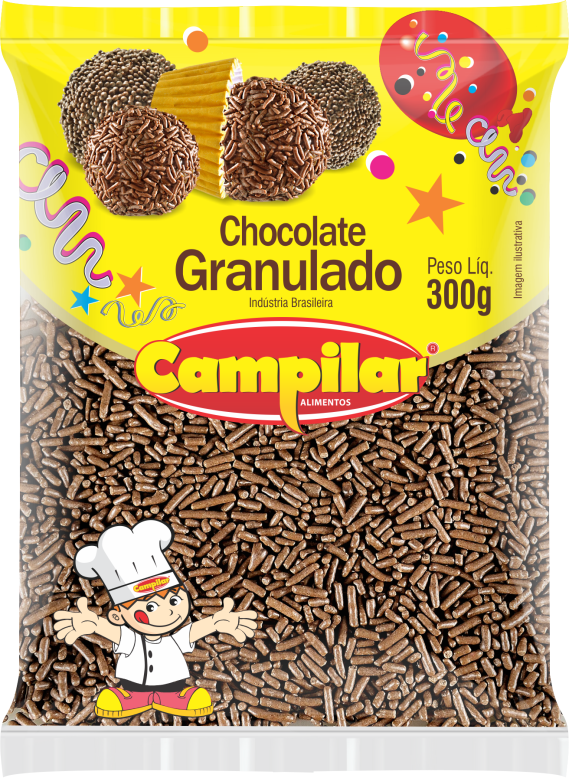 CONFEITO GRANULADO CHOCOLATE CAMPILAR 300G