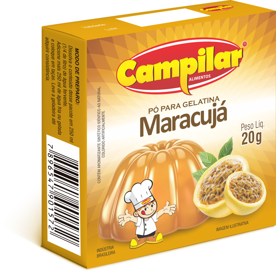 GELATINA MARACUJÁ CAMPILAR 20G