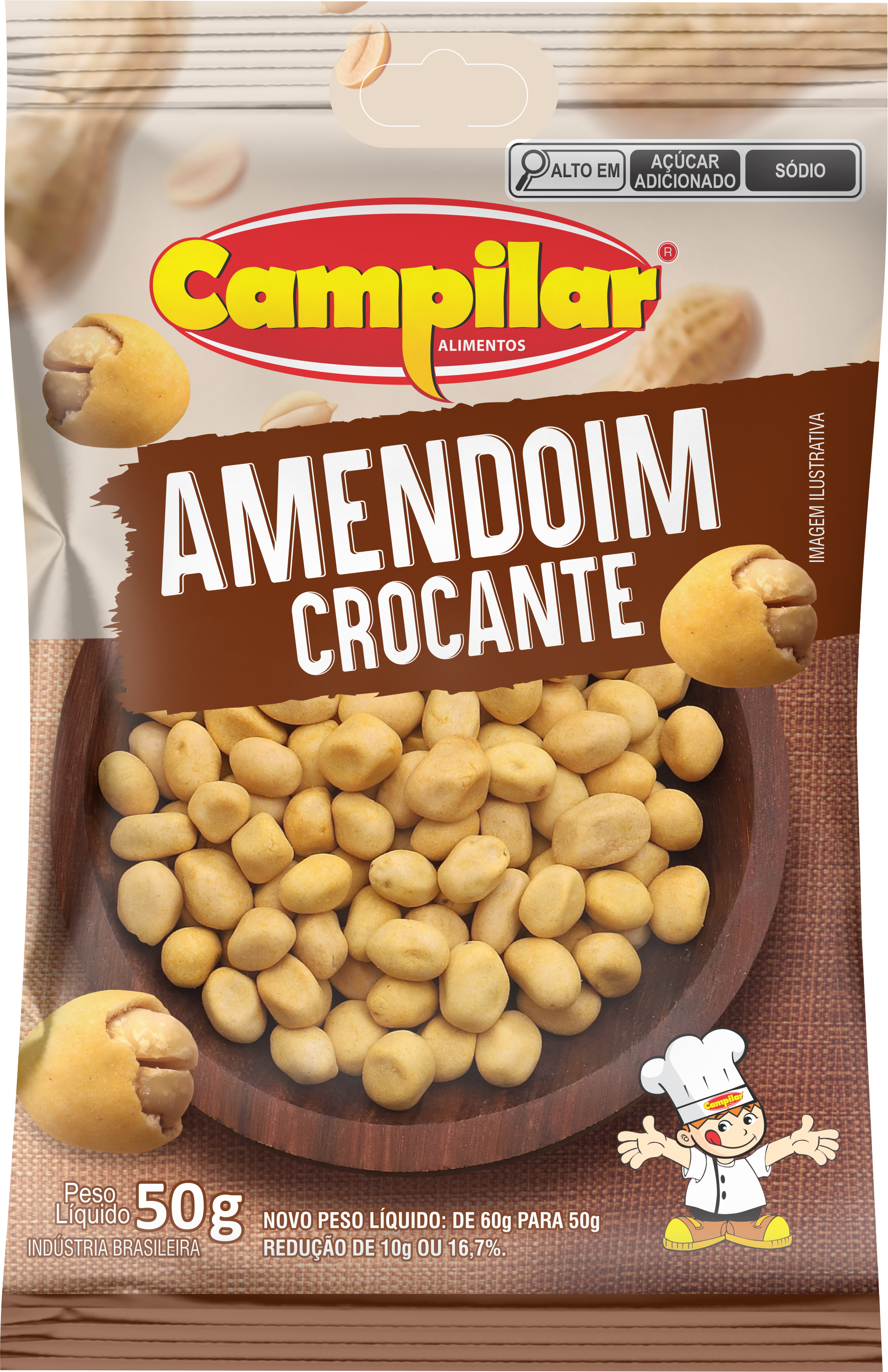 AMENDOIM CROCANTE CAMPILAR 50G