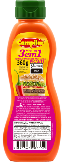 MOLHO 3 EM 1 PICANTE CAMPILAR 360G