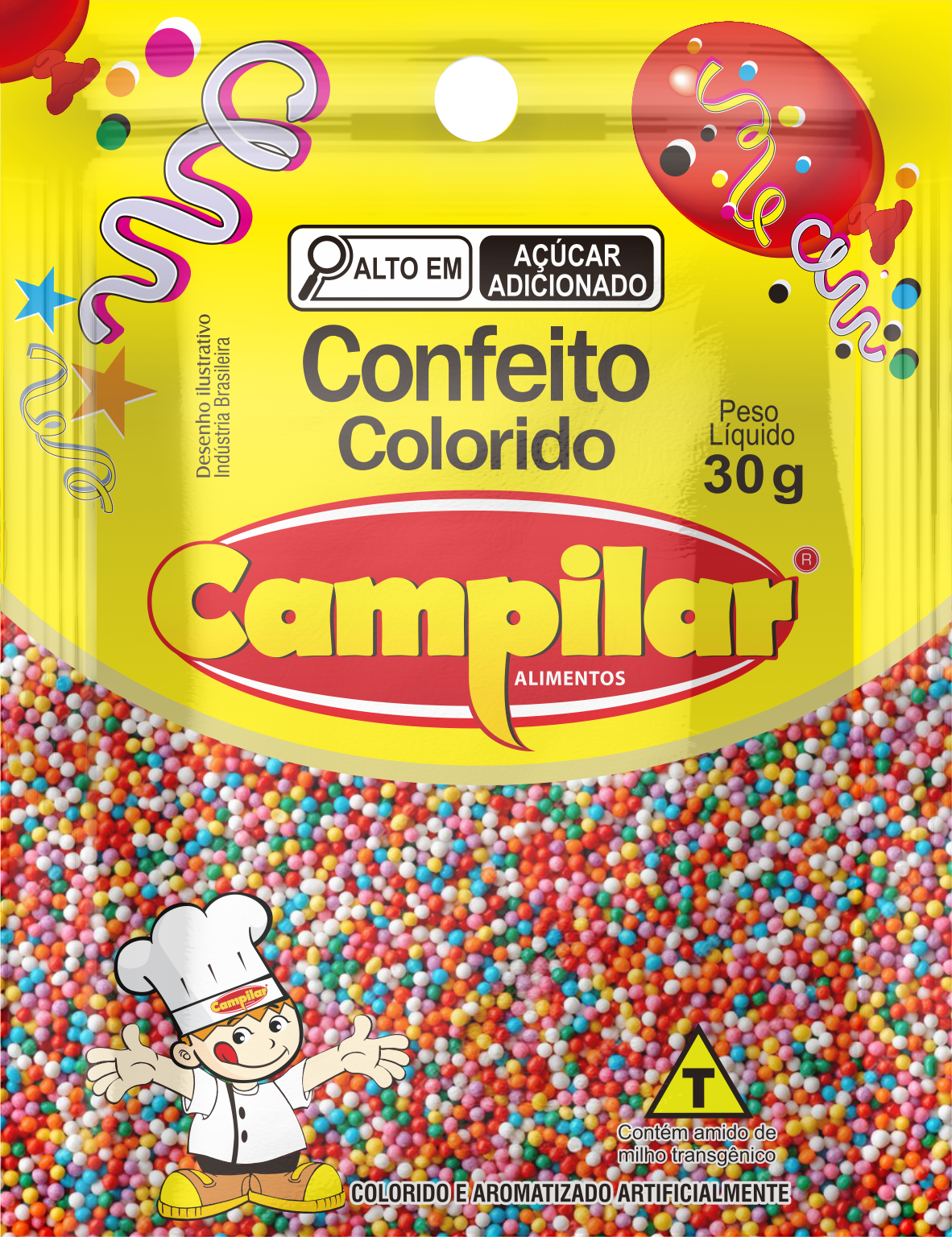 CONFEITO COLORIDO CAMPILAR 30 G