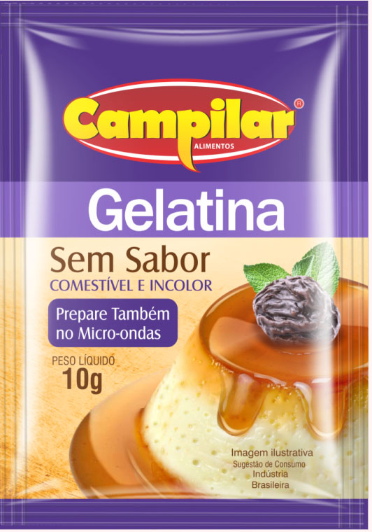 GELATINA SEM SABOR CAMPILAR 10G