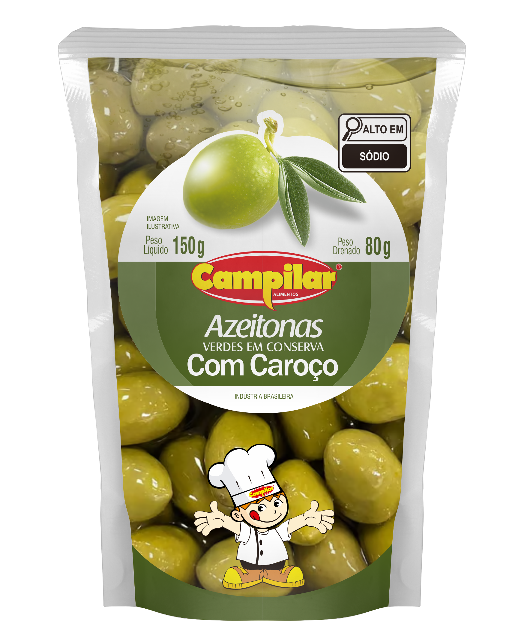 AZEITONAS VERDES POUCH CAMPILAR 80 G