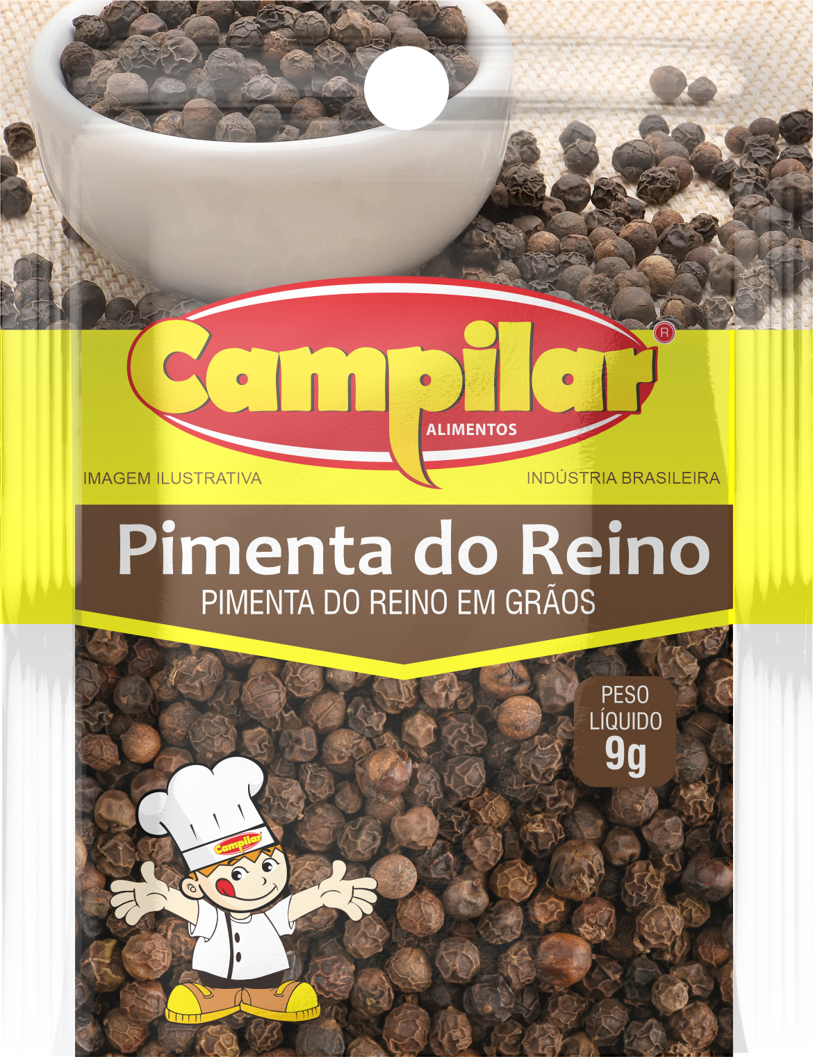 PIMENTA-DO-REINO EM GRÃO CAMPILAR 9 G