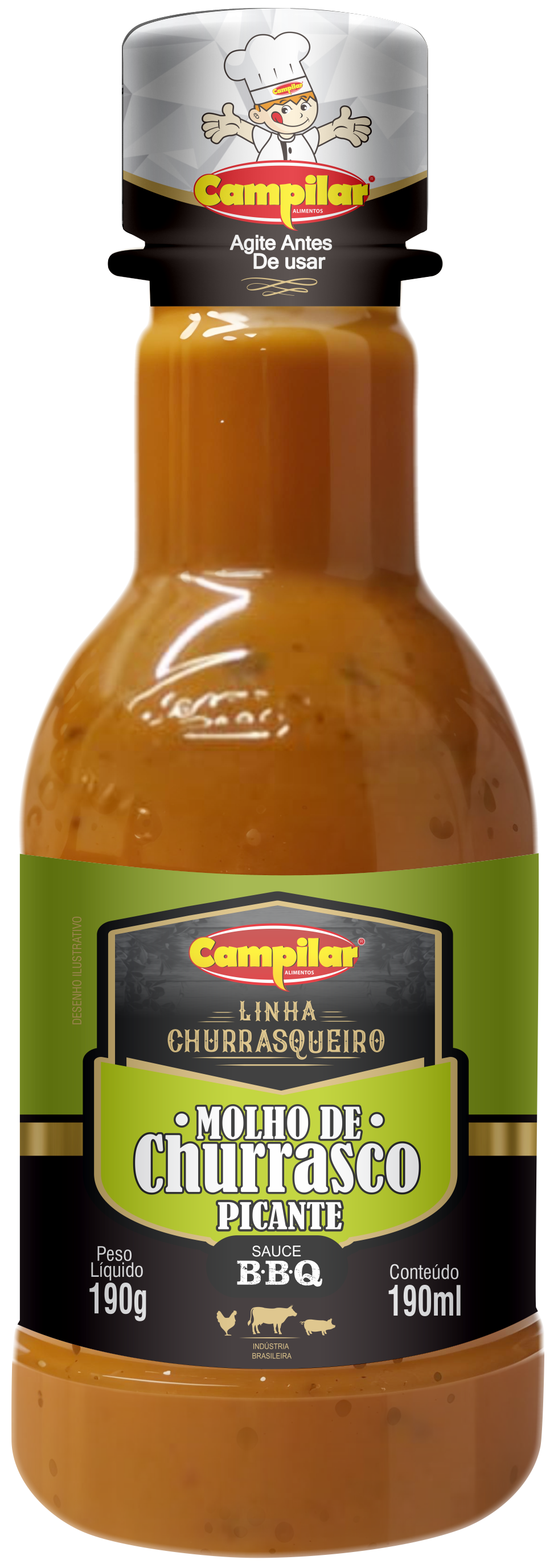 MOLHO CHURRASCO PICANTE CAMPILAR 190ML