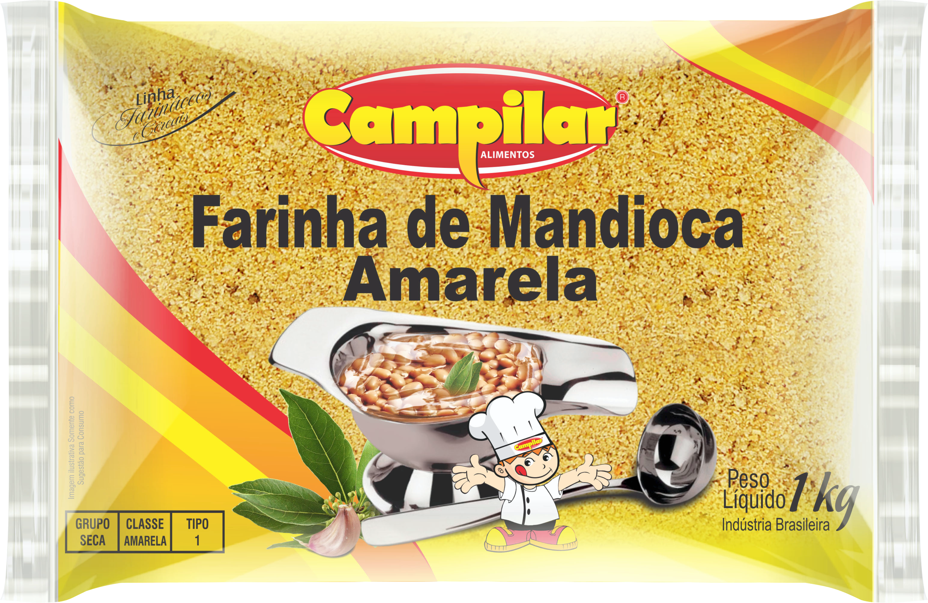 FARINHA DE MANDIOCA AMARELA CAMPILAR 1KG