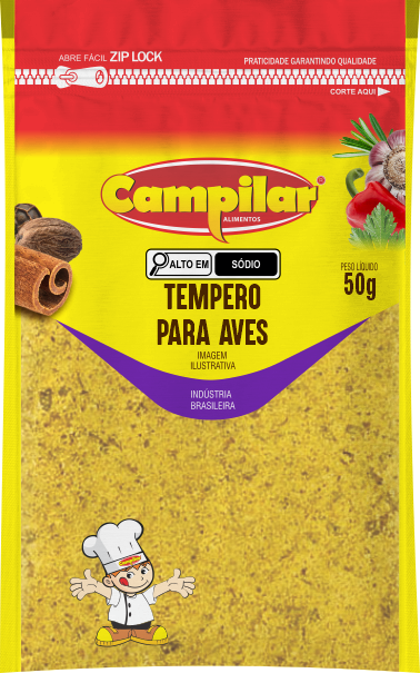 TEMPERO P/ AVES PREMIUM CAMPILAR 50G