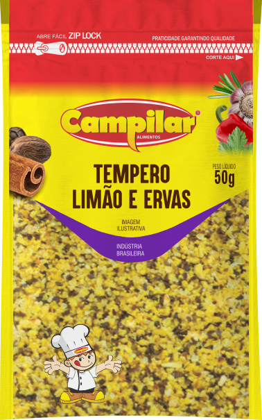 TEMPERO LIMÃO E ERVAS PREMIUM CAMPILAR 50G