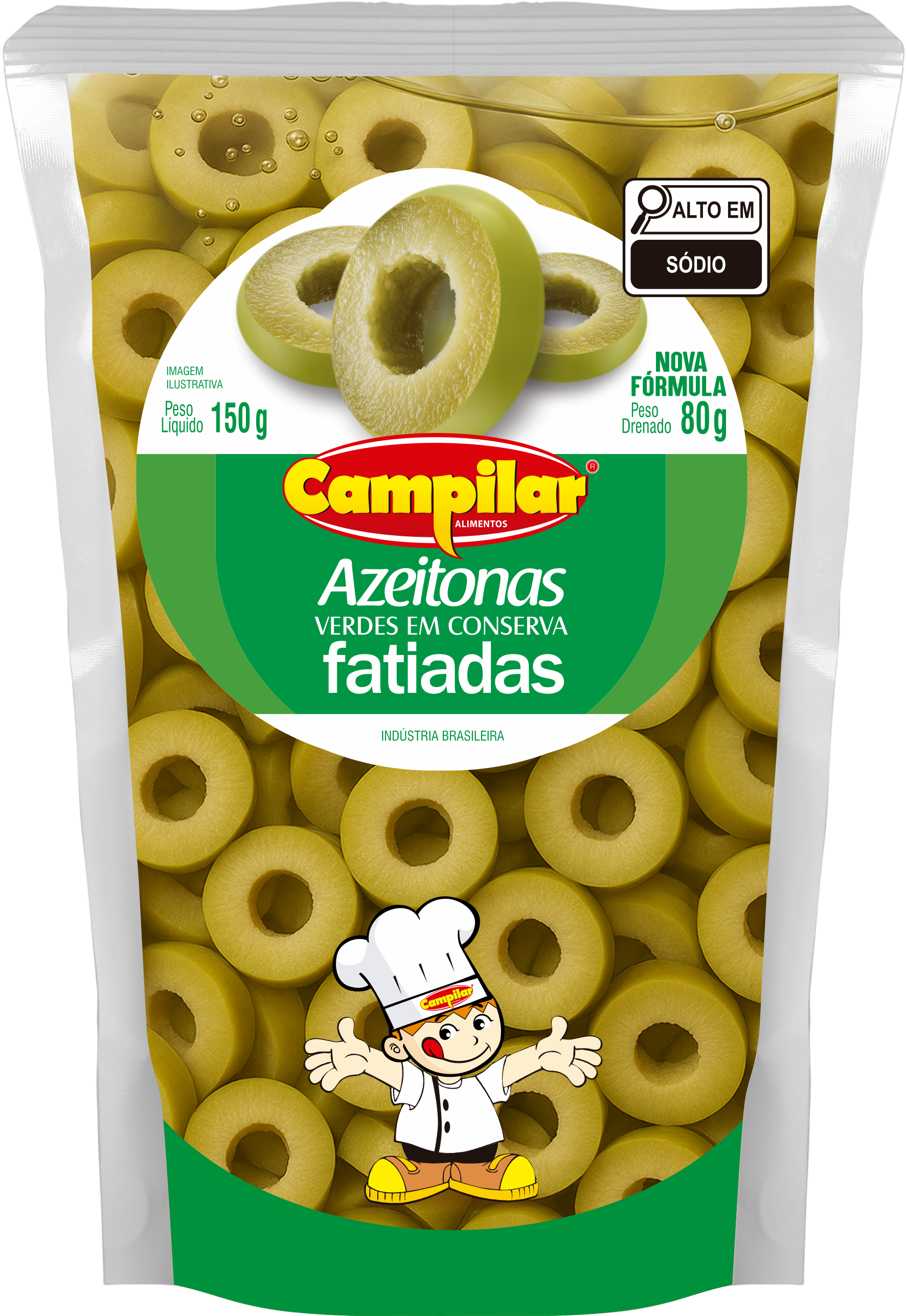 AZEITONAS FATIADAS POUCH CAMPILAR 80G