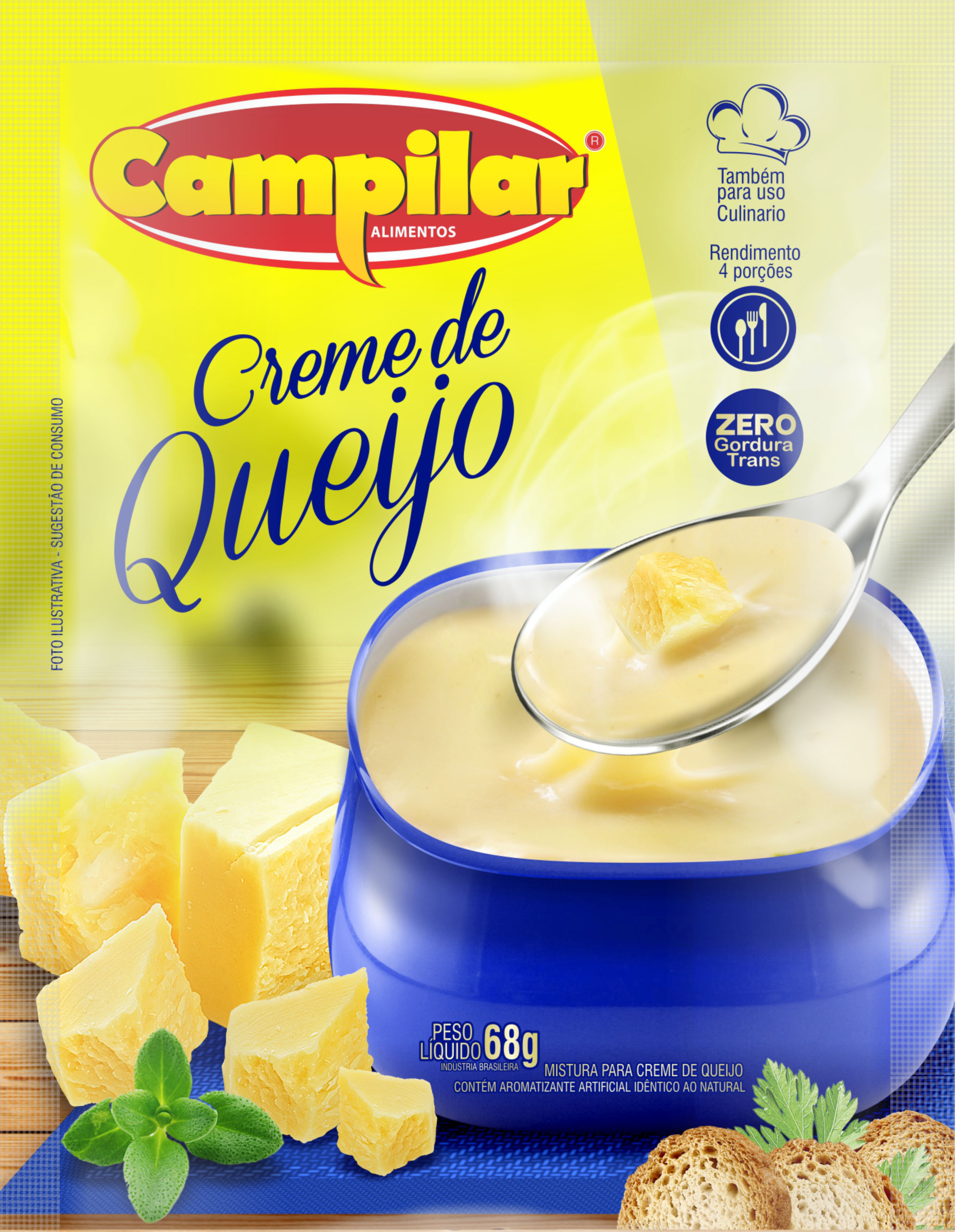 CREME DE QUEIJO CAMPILAR 68G