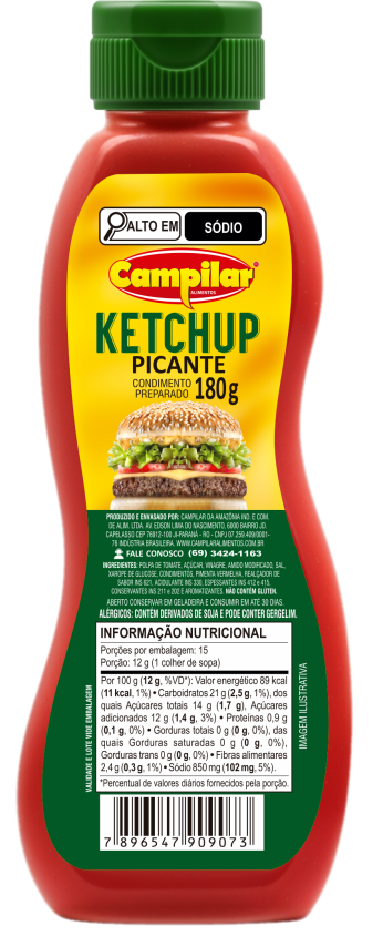 KETCHUP PICANTE CAMPILAR 180G