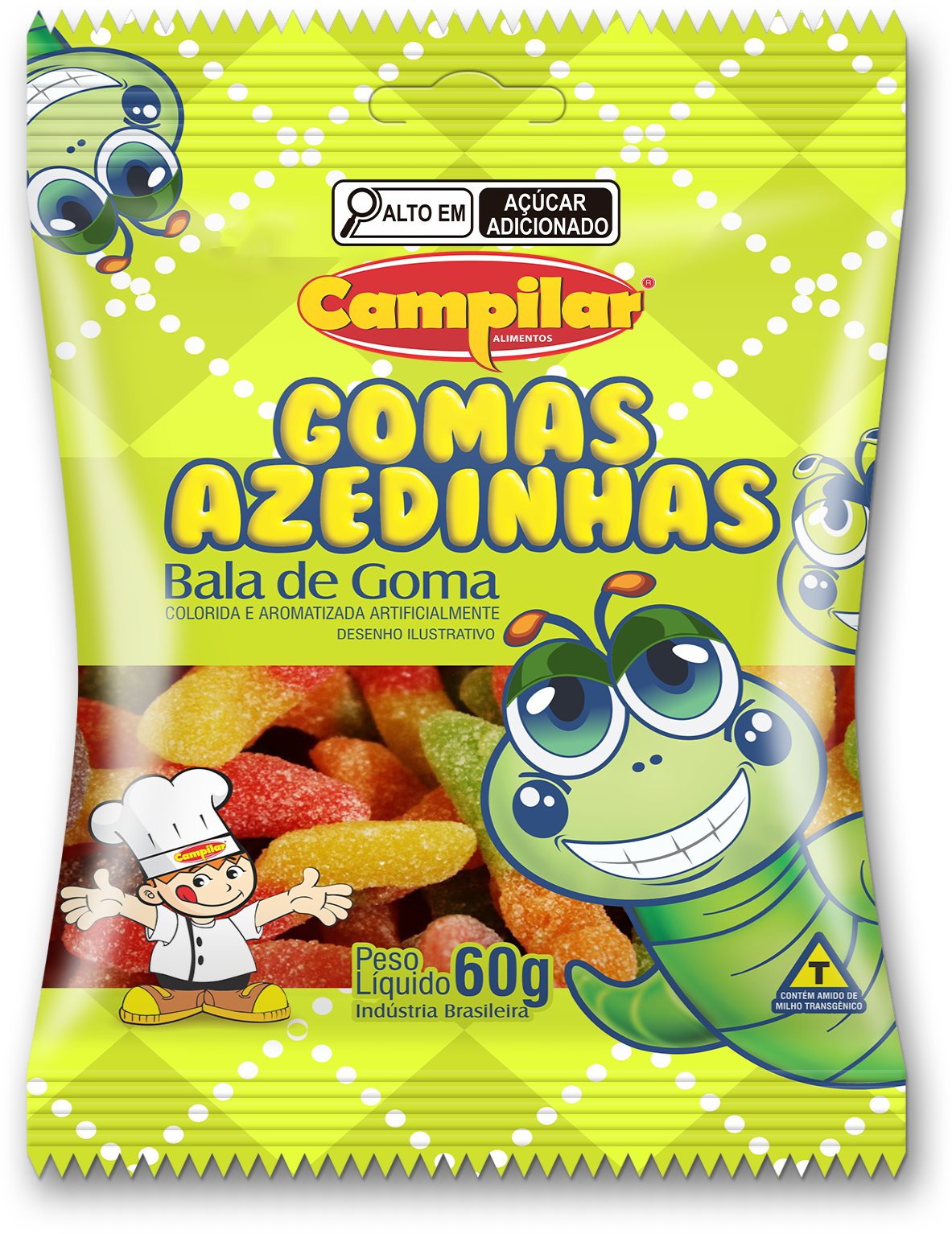 BALAS DE GOMAS AZEDINHAS CAMPILAR 60G