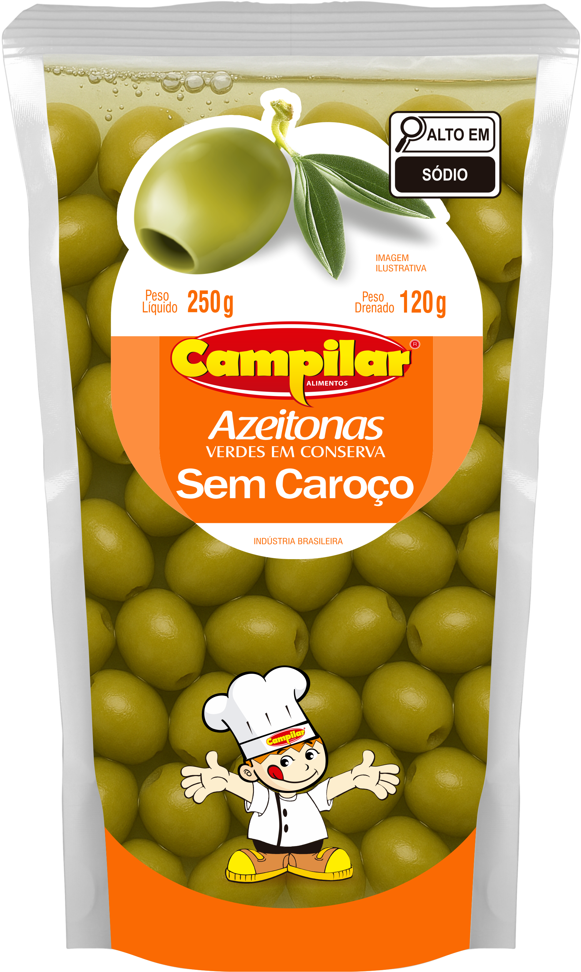 AZEITONAS S/ CAROÇO POUCH CAMPILAR 120G