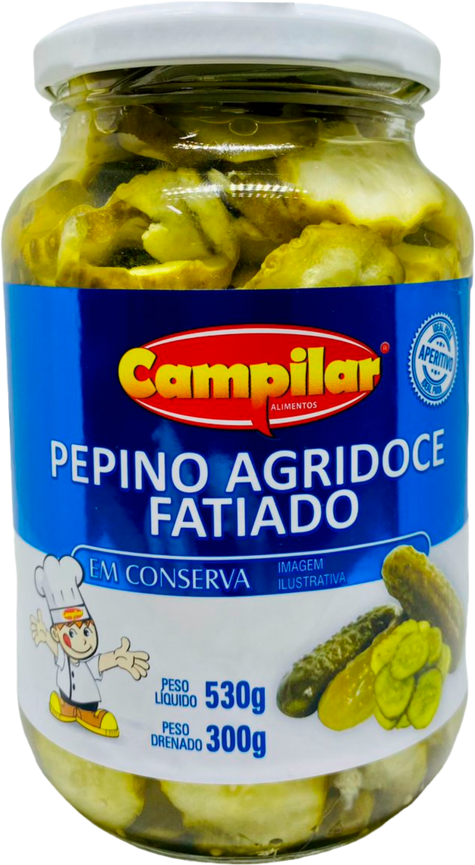 PEPINO FATIADO AGRIDOCE CAMPILAR 300G