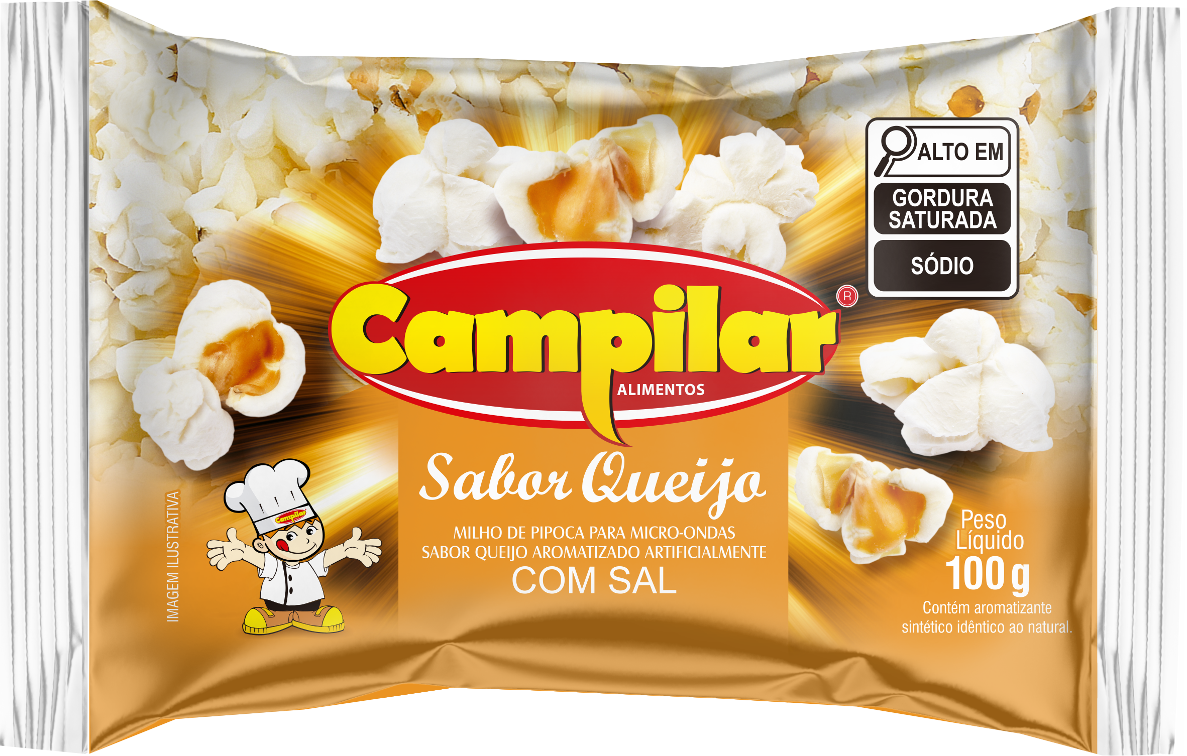 PIPOCA MICRO-ONDAS QUEIJO CAMPILAR 100G