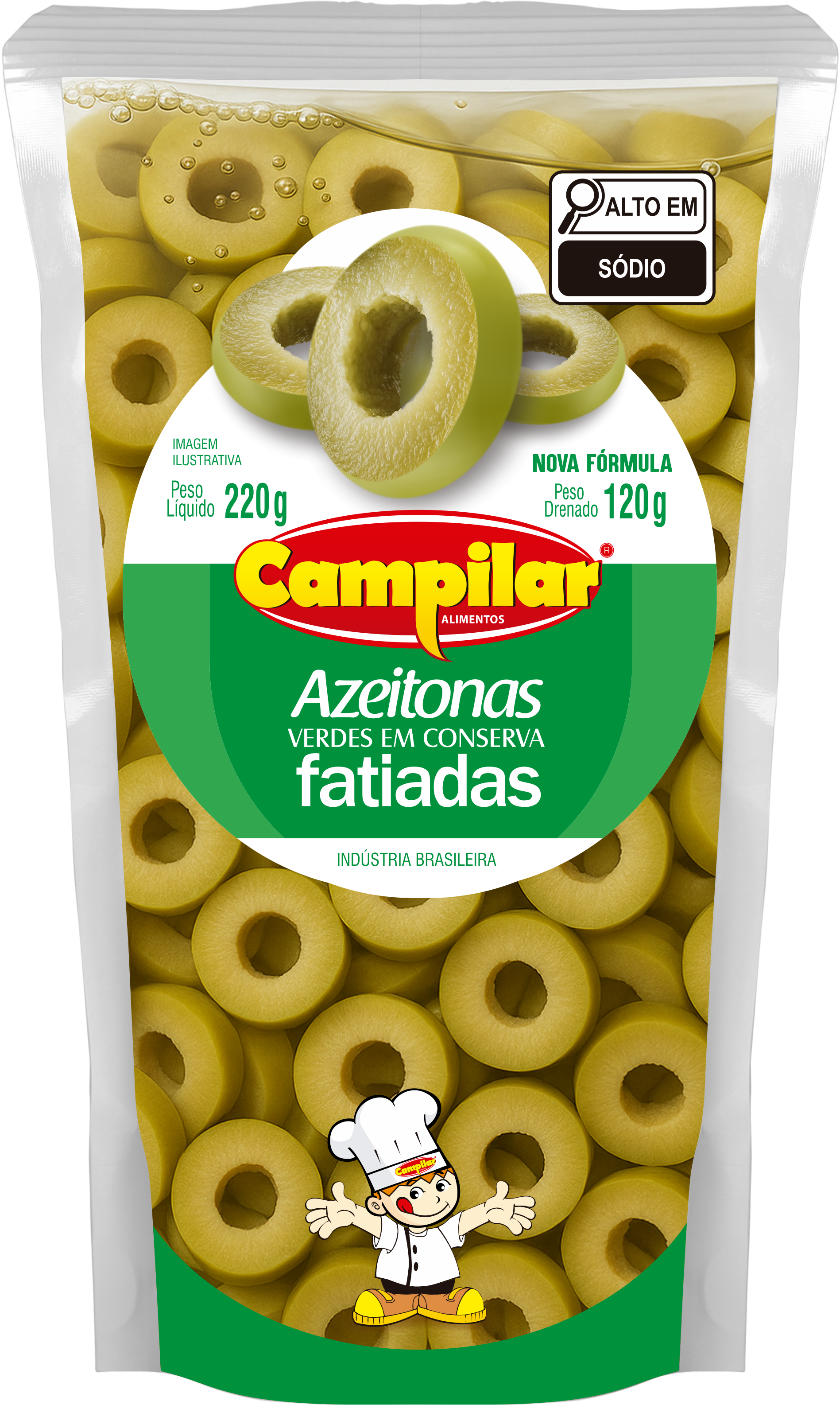 AZEITONA FATIADA POUCH CAMPILAR 120G