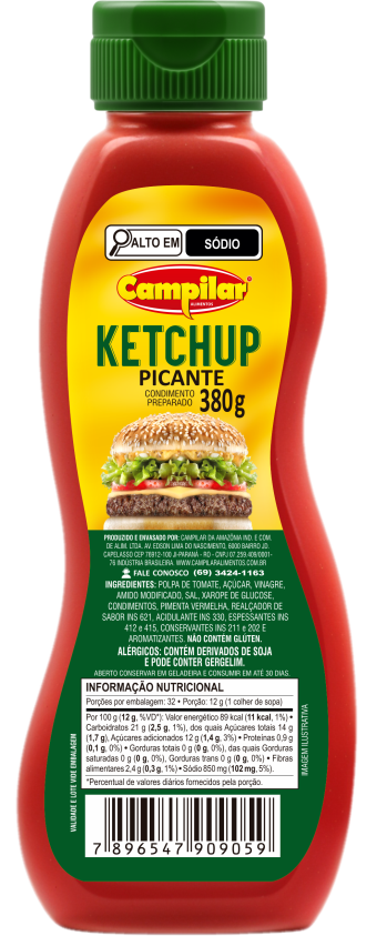 KETCHUP PICANTE CAMPILAR 380G