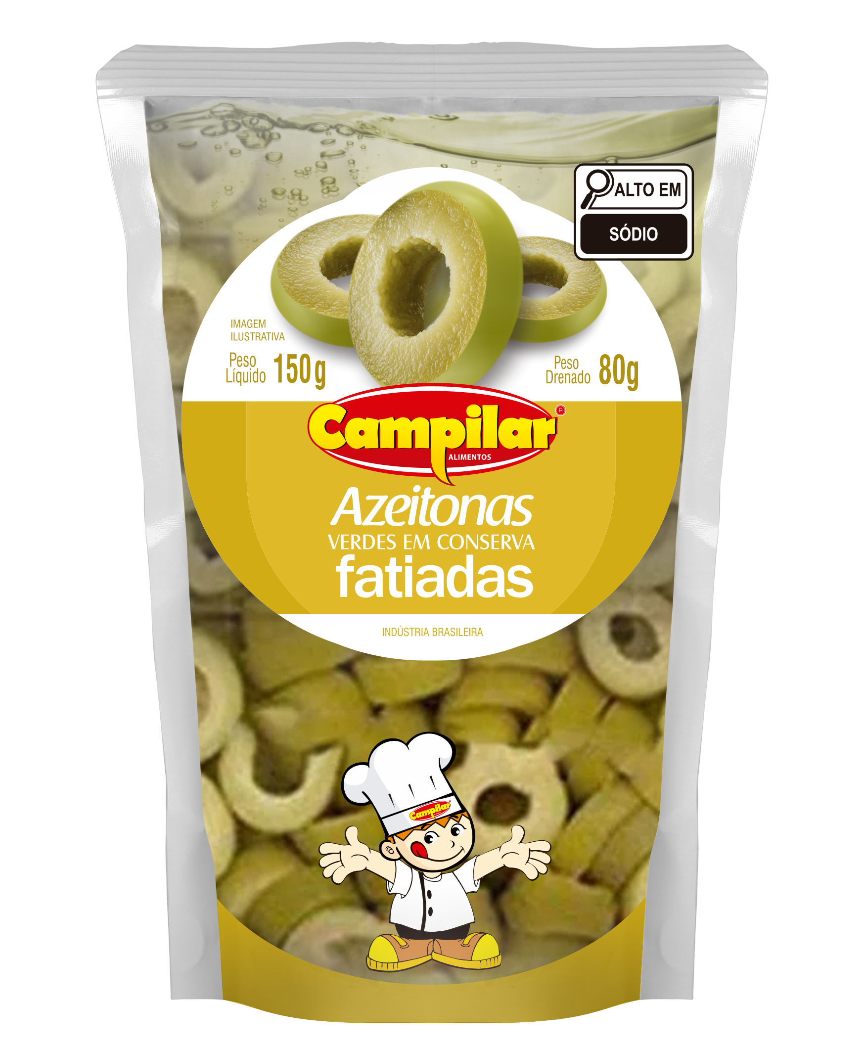 AZEITONAS FATIADAS POUCH CAMPILAR 80 G