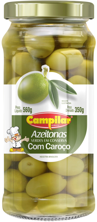 AZEITONAS VERDES C/ CAROÇO CAMPILAR 350 G