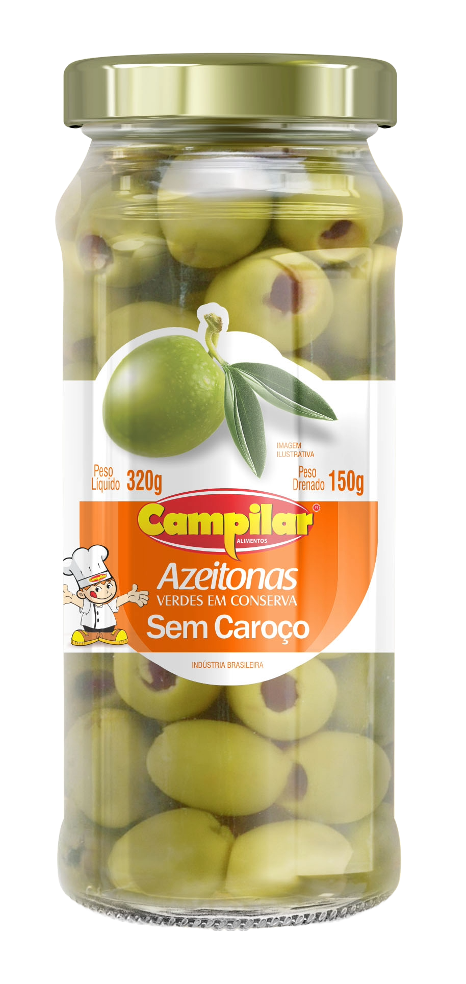 AZEITONAS VERDES S/ CAROÇO CAMPILAR 150G