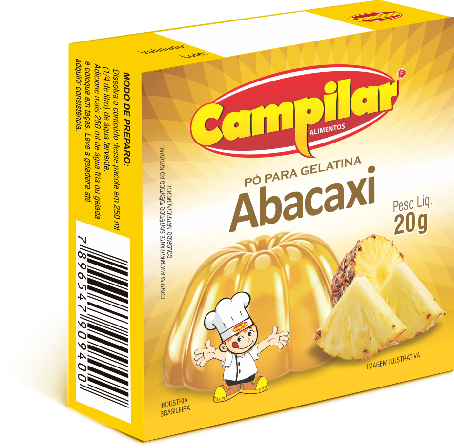 GELATINA ABACAXI CAMPILAR 20G