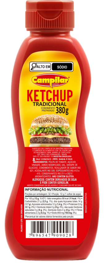 KETCHUP TRADICIONAL CAMPILAR 380G